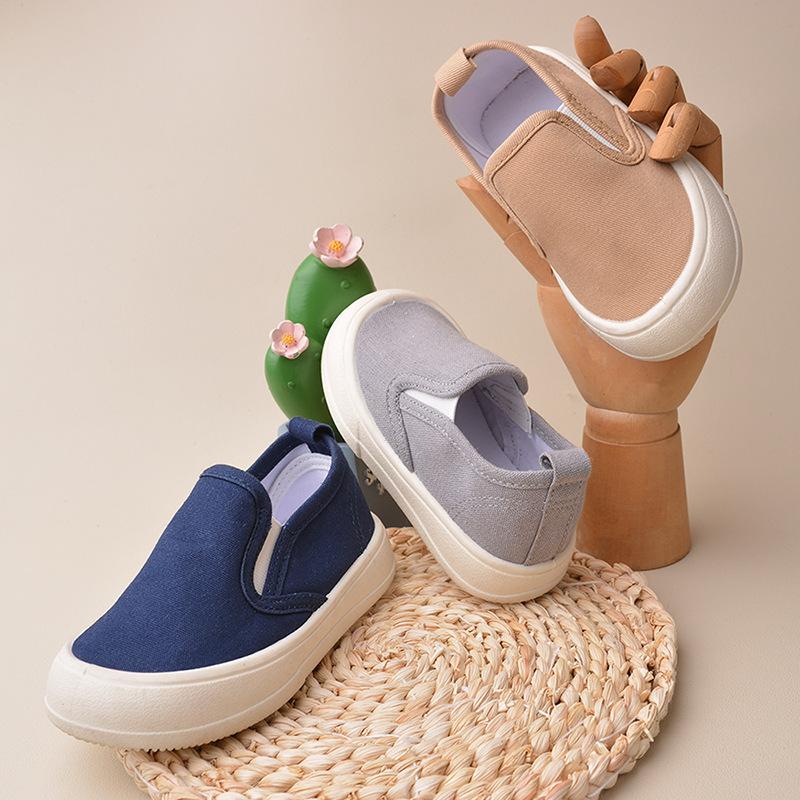 Boys' Lazy Canvas Shoes with Soft Soles and Anti-Slip Function for Girls