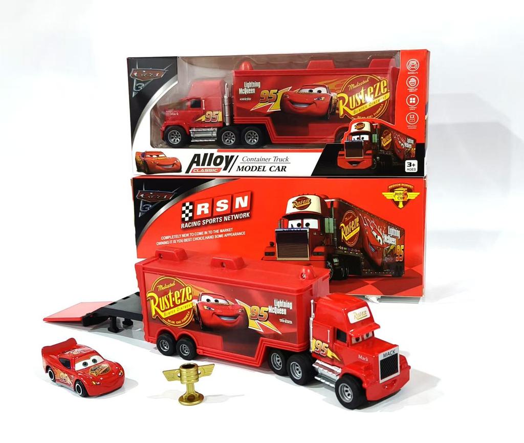 Cars 3 Lightning McQueen & Storm Alloy Toy Set - Black, Mater Edition, Kids' Gift