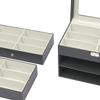 Three-layer 18-slot Sunglasses and Eyeglasses Storage Box, Watch Case, Glasses Accessories Display Organizer, Gift