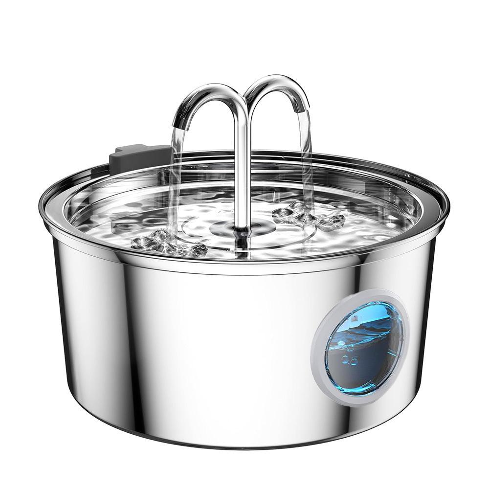 3.2L Stainless Steel Automatic Pet Water Fountain for Cats and Dogs