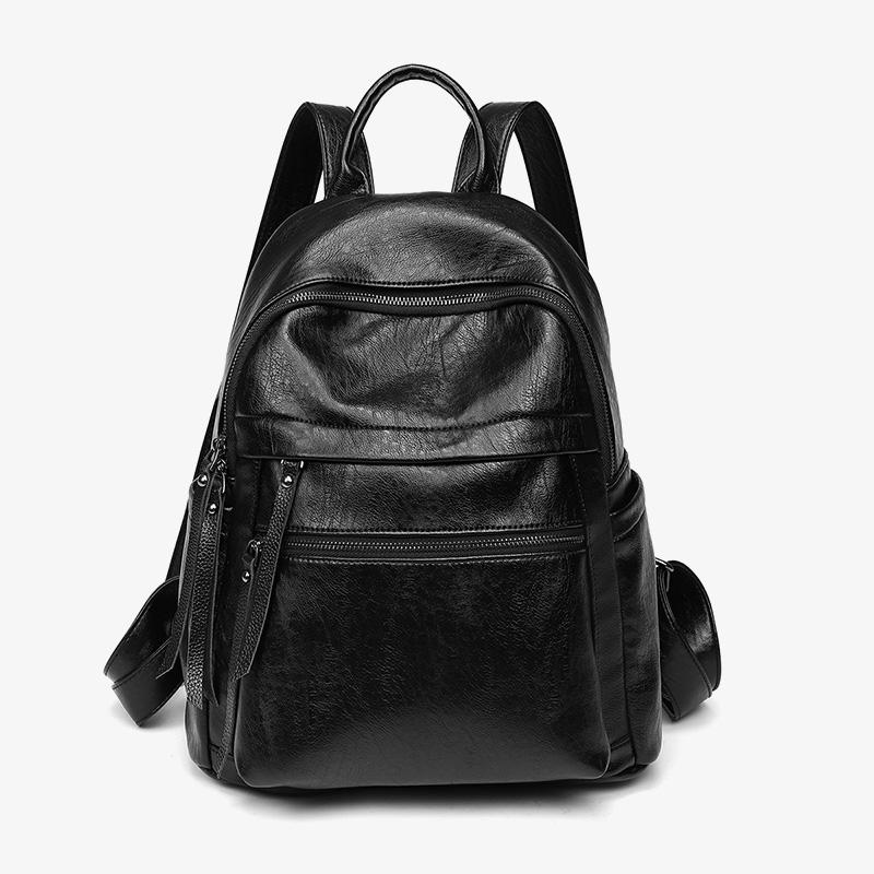 

Fashi Women s Backpack New Large Capacity Luxury Women Bag Soft PU Leather Travel Backpacks Girls School Bag