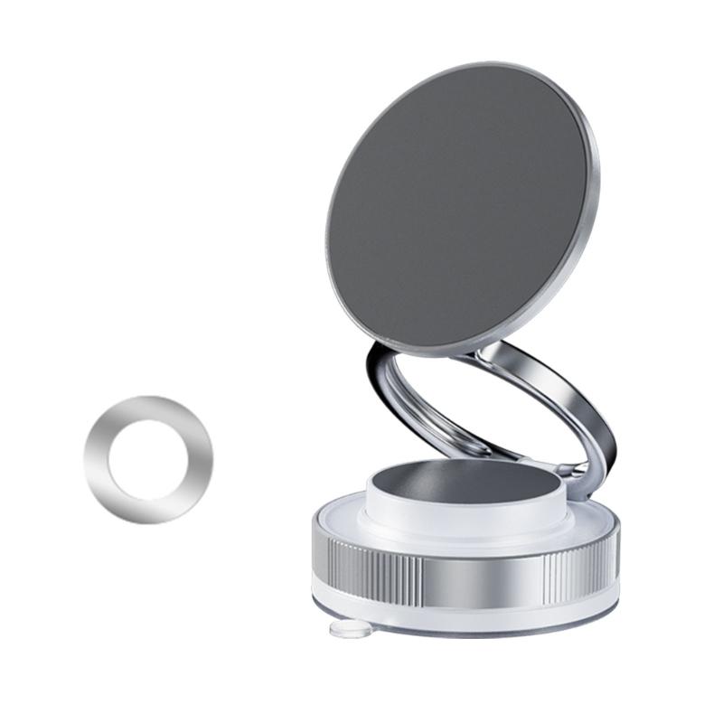 

Windshield Magnetic Smartphone Mount Support Bracket with Vacuum Suction 360 Degree Rotatable for Navigation Video Calls білий