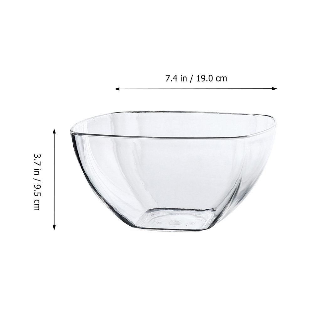 

1Pcs Shape Acrylic Salad Bowl Large Capacity Food Serving Vegetable Bowl Transparent Bright Color Smooth Surface