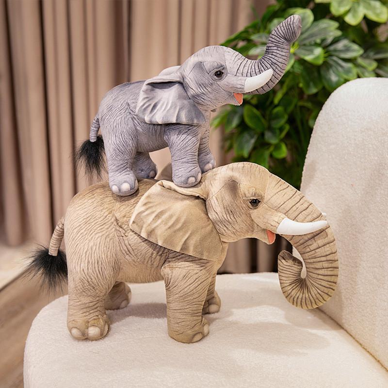 Soft Elephant Cartoon Animal Toy Plush Cushion Ornament For Kids Decor Bedroom