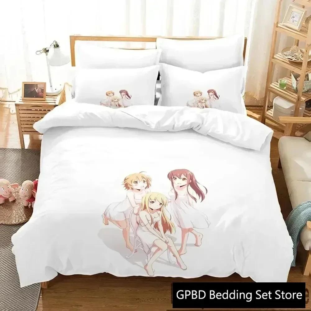 3D Print Anime The Pet Girl of Sakurasou Mashiro Shiina Comfortable Duvet Quilt Cover Pillowcase Bedding Set Children Bedroom