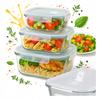 FOOD CONTAINER 3x Set of Rectangular Containers LUNCHBOX For Work Lunch