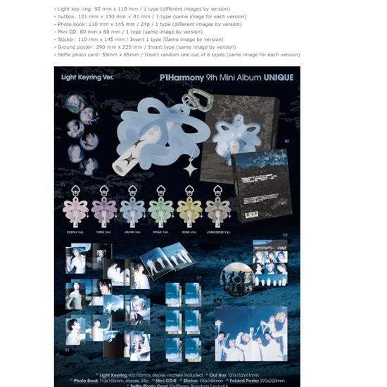 P1Harmony -9th Mini Album - ?UNIQUE (Light Keyring Ver.)