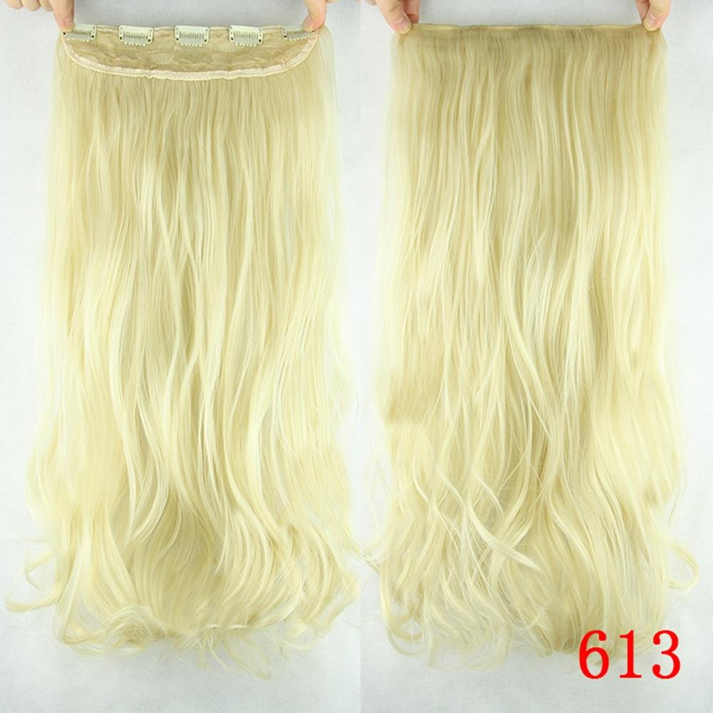 60 Cm Long Synthetic Hair Clip In Hair Extension Heat Resistant Hairpiece Natural Wavy Hair Piece