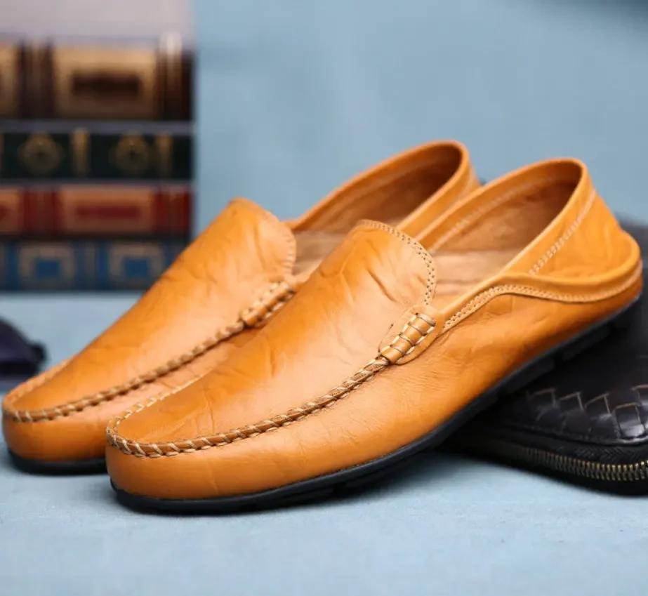 

Мода Мода Повседневная Мужская Обувь Дышащая Мужская Обувь Слипоны Мужская Обувь из Натуральной Кожи больших размеров 39-47 46 коричневый