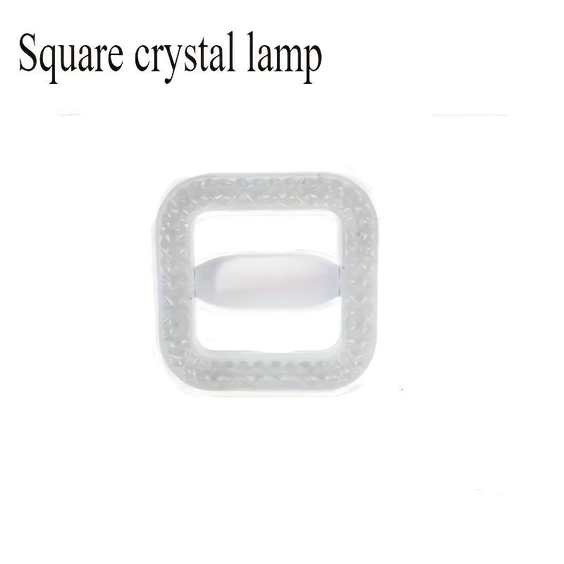 Led Spiral Square Crystal Ceiling Lamp