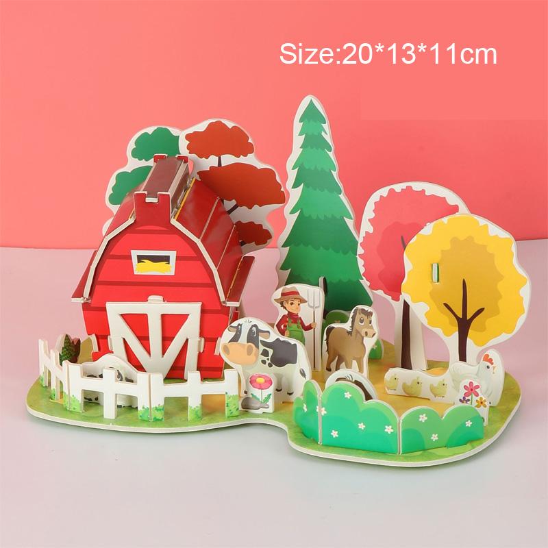 

Творческий DIY 3D бумажный пазл-карта, собранный вручную, модель дома, виллы, здание для детей, самодельные развивающие игрушки