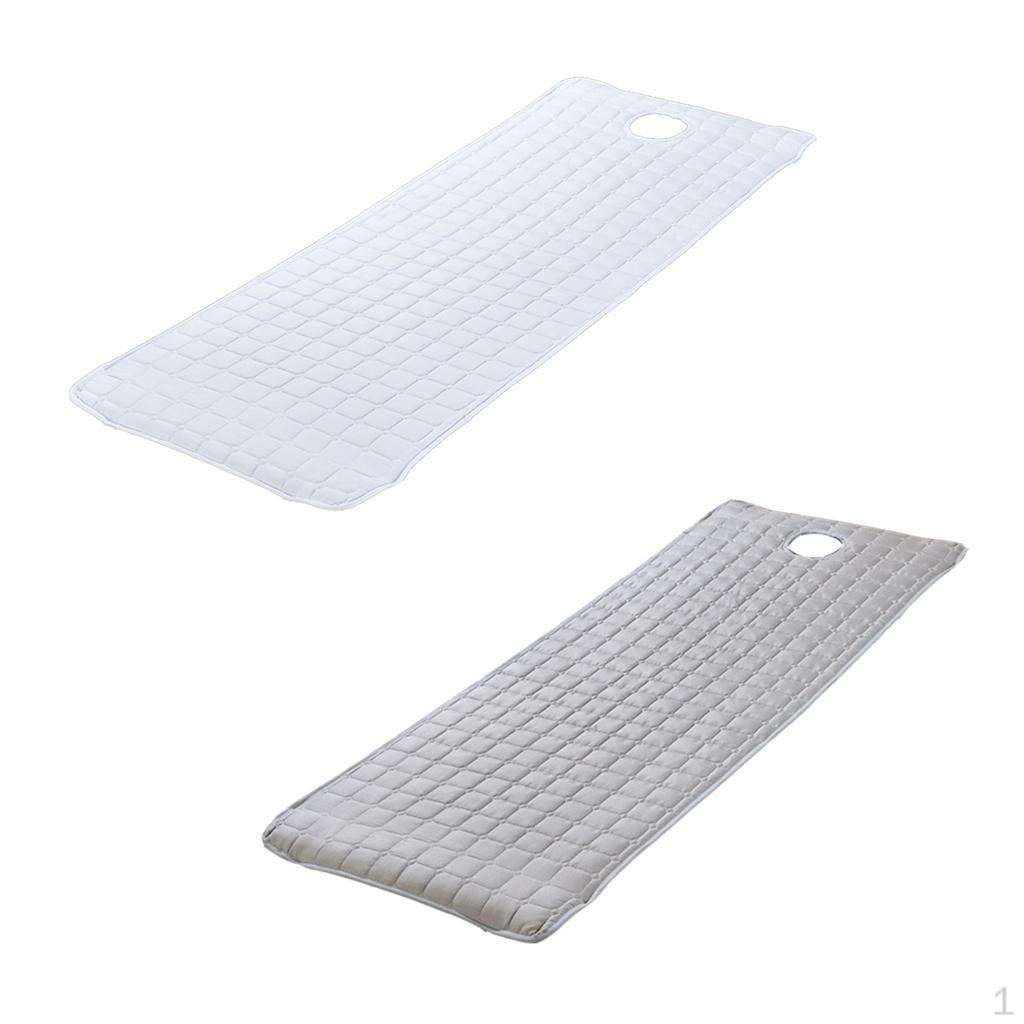 Buy 2pc Beauty Salon Massage Bed Mattress with Face Hole Grey+White at
