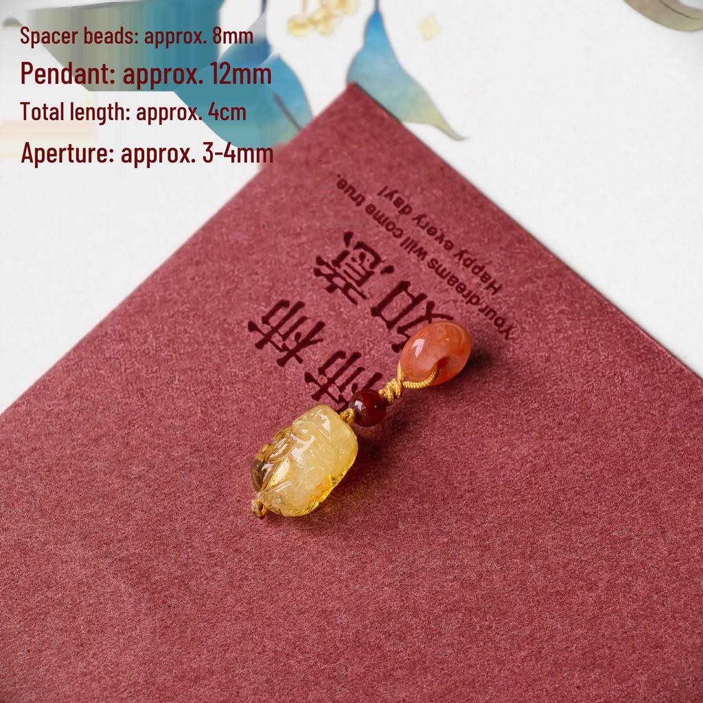 Southern Red Agate & Hetian Jade Beaded Bracelet with Pendant