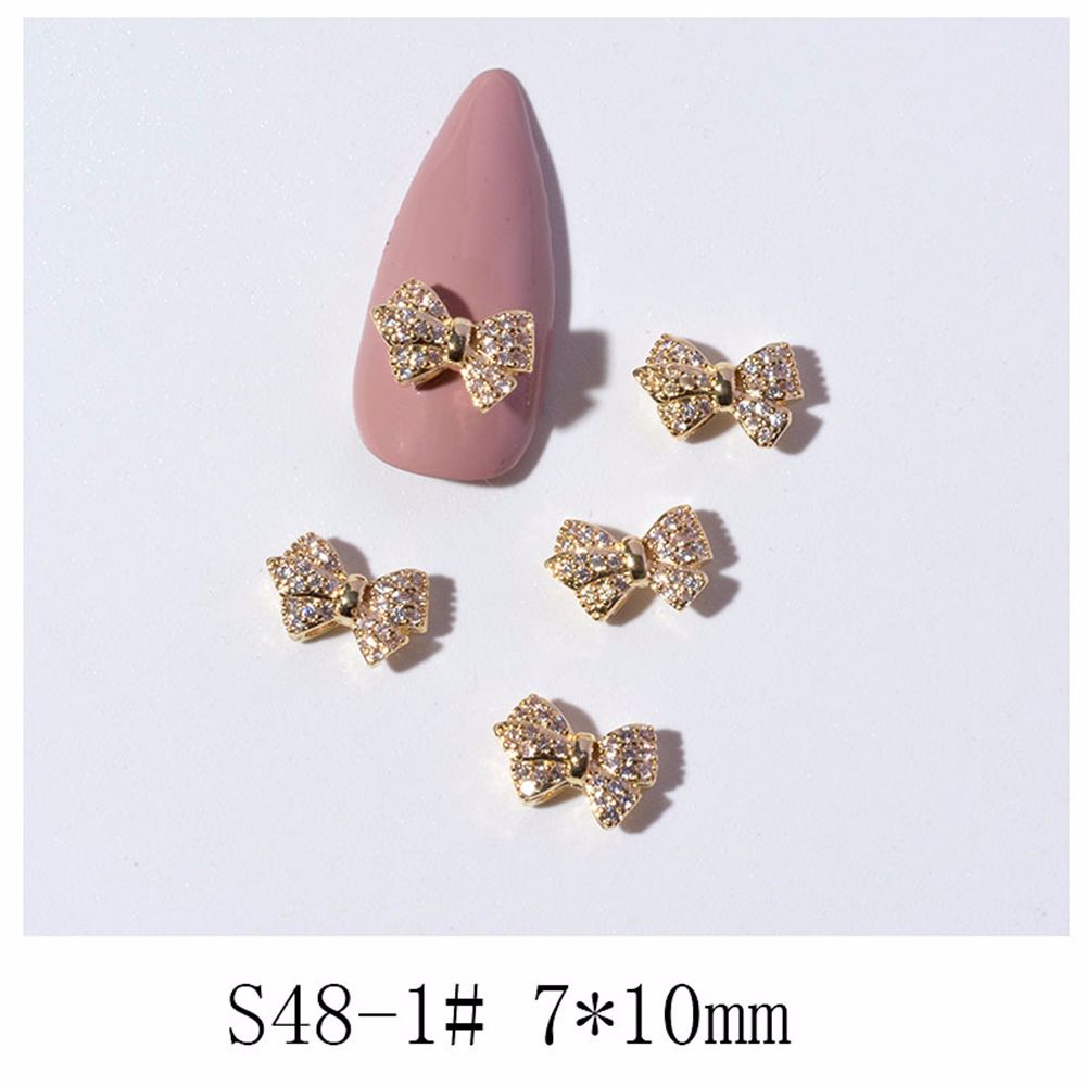 Pearl Crystal Butterfly Nail Jewelry Bow Nail Rhinestones Manicure Tools DIY Nail Art Decorations