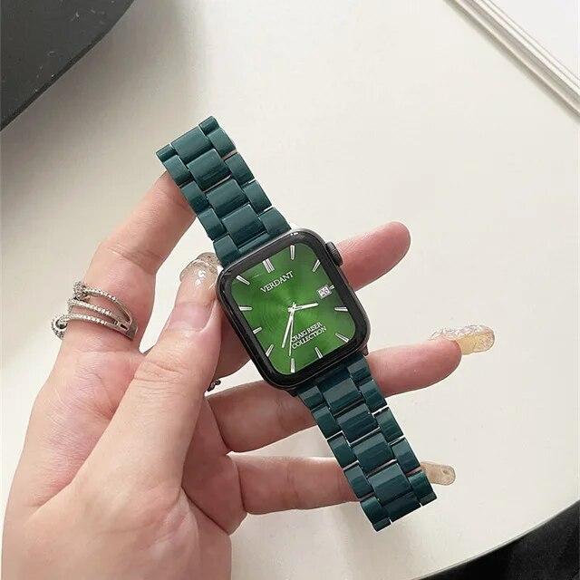 Candy Color Resin Strap for Apple Watch Ultra2 Strap 49mm 45mm 44mm 42mm 41mm 40mm 38mm 9 87 Macaron Wrist for Apple Watch Bands Belt for Iwatch Band