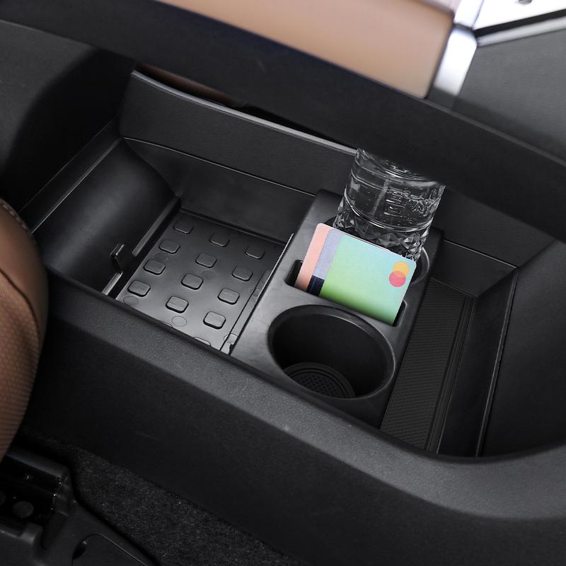 Auto Central/Cup Holder Storage Box Console Armrest Organizer ABS For Hyundai Santa Fe MX5 2024 2025 Interior Trim Accessories