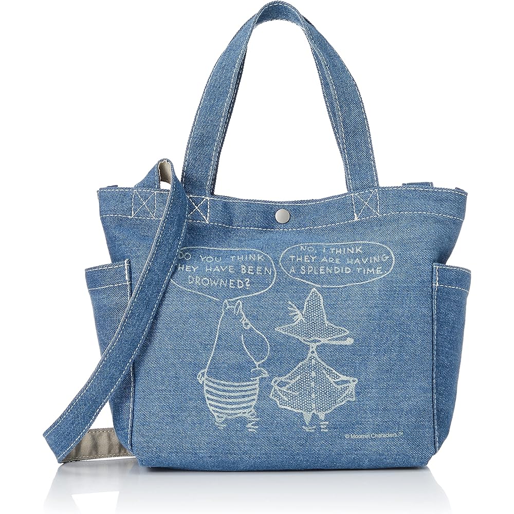 Moomin Moomin & Snufkin Denim Shoulder Bag Casual Style Lightweight Durable