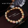 Super Sparkling Color Love Zircon Full Diamond Bracelet, Simple Design, Clear and Cold Feeling, French Court, Light Luxury Design Handpiece
