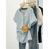 Summer 2026 Plus Size Women's Korean Hollow Out Slimming Short Sleeve T-shirt