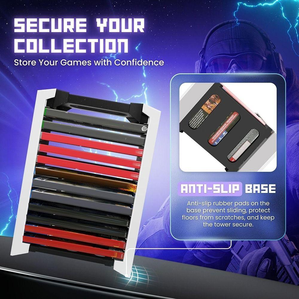 Host CD Box Halter Kunststoff Vertikaler Ständer Heißer Film Disk Organizer für PS4/PS5/Xbox One Spieleliebhaber