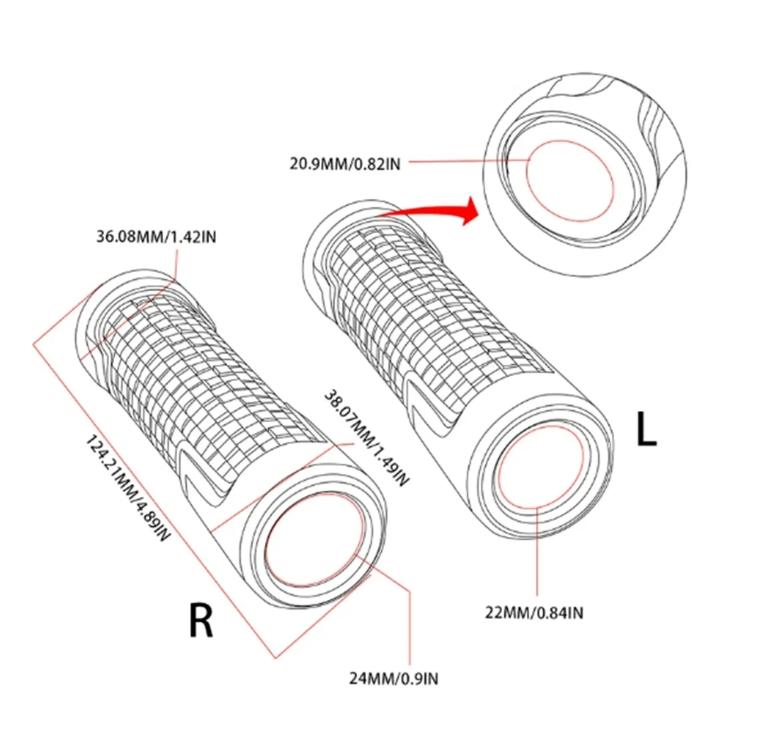Motorcycle Handlebar Grip CNC Hand Bar Grips For Honda CBR 125R 954 600 F4i 650F 650R 1100XX 1000F CBR 600RR 1000RR Accessories