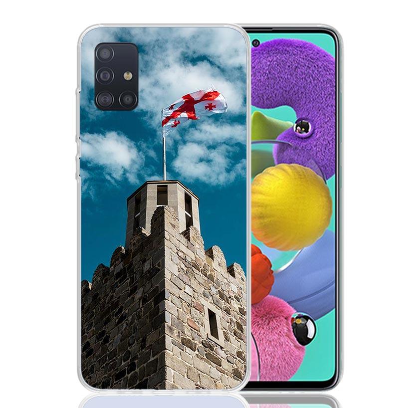 Georgia Flag Phone Case For Samsung Galaxy A52 A32 A22 A12 A02S A50S A30S A51 A31 AA71 Note 20 Ultra 10 S10 Plus Galaxy A52 A42