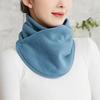 Classic Solid Color Snap Neck Winter Thickened Fleece-Lined Warm Neck Gaiter for Men and Women Winter Windproof Cycling Scarf