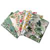 Floral Quilting Fabric Cut Cloth Set with Small Floral and Cactus Designs 7-Piece Scraps, 100% Cotton, Stylish, 46x56cm,