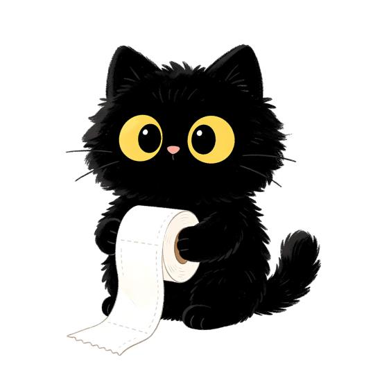 Клейкая наклейка на унитаз, Декоративная наклейка на стену с рисунком черного кота, Водонепроницаемая, не оставляющая следов клея, Легко наносится и снимается, Декор для ванной комнаты чёрный