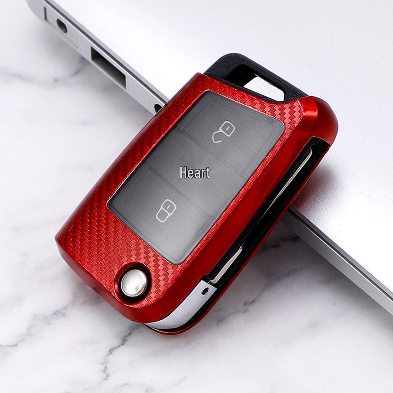 Volkswagen Carbon Fiber Key Cover for Tiguan L, Golf 7, Sportsvan, Lamando, Tharu, Teramont