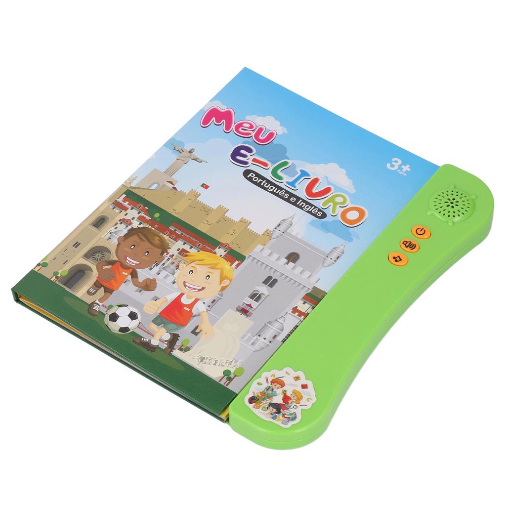 Portuguese English Sound Book for Bilingual Children Alphabet Numbers Animals Fruits Vegetables Educational Sound Reading Book