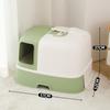 Extra Large Anti Tracking Cat Litter Box Long Channel Drawer Type Corridor Fully Semi Enclosed Deodorant Convenient Cat Bedpans