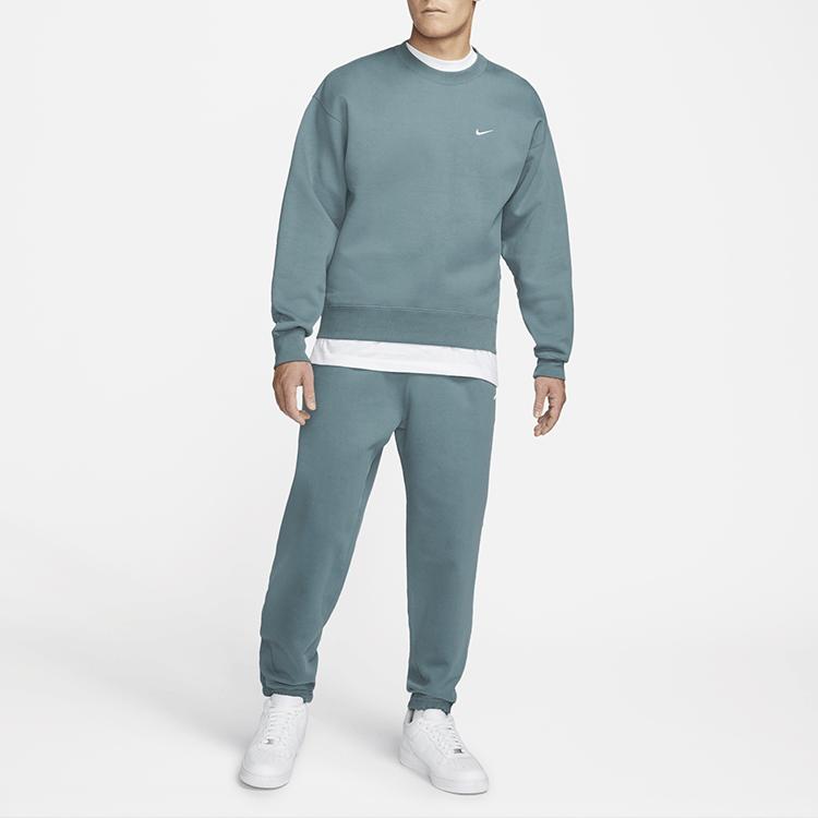 Nike Sweatshirts Men's Dark Green Crew Neck Moderate Regular DA0318-387