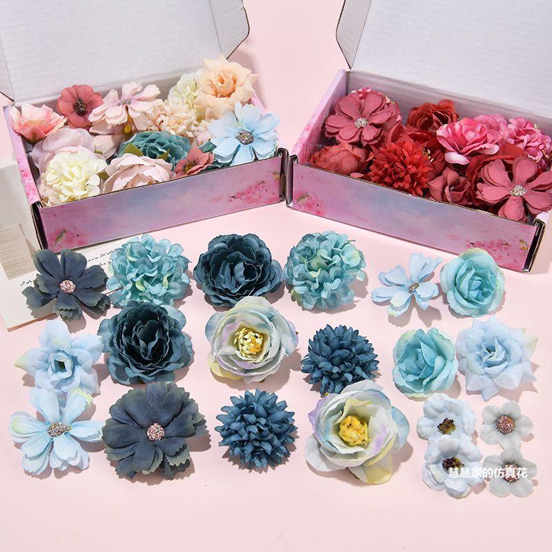 

Artificial Rose & Peony Flowers: Hanfu Hair Accessories & DIY Ita Bag Materials синий