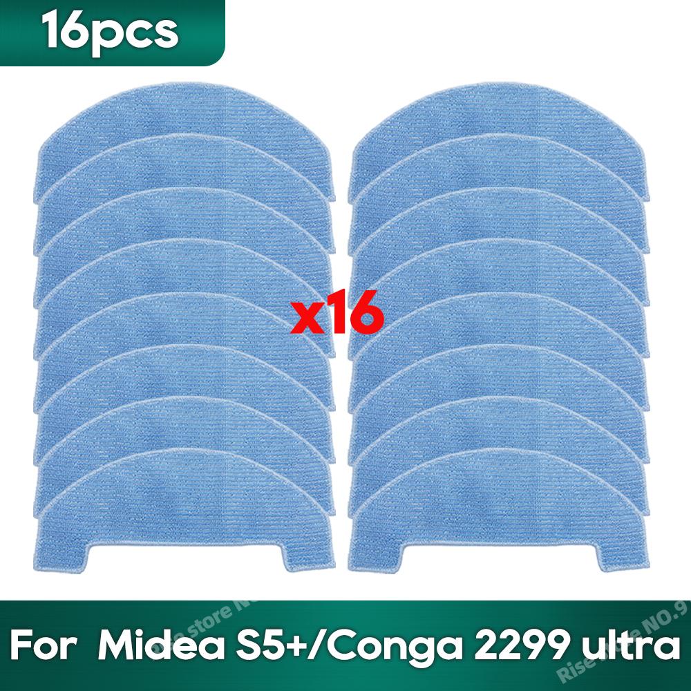 Fit for Midea S5 Plus, Conga 2299 Ultra Home X-Treme Genesis Vacuum Accessories Dust Bag Hepa Filter Roller Side Brush Mop