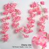 Guirlande de fleurs de cerisier artificielles de 186 cm, guirlande suspendue en soie Sakura pour mariage, jardin, arche, mur, décoration de fête à domicile