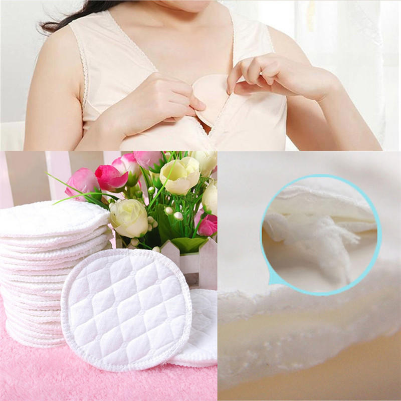 12Pcs  Feeding Washable Reusable Breast Nursing Pad Absorbent Breastfeeding