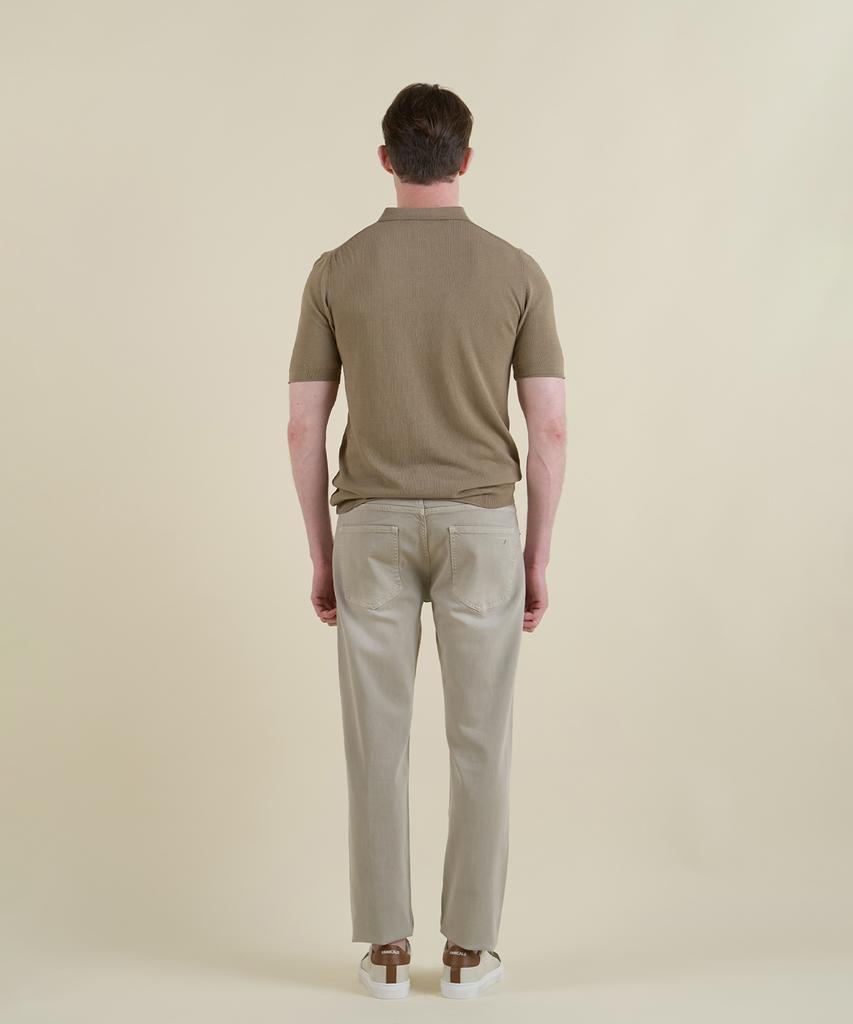 PANICALE Sabia Herringbone Short Sleeve Polo Knit