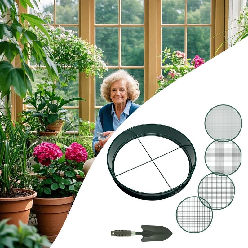 Soil Sieve Lightweight Compost Sifter Multi-purpose Gardening Accessories Portable Sifting Screen For Composting Gravel