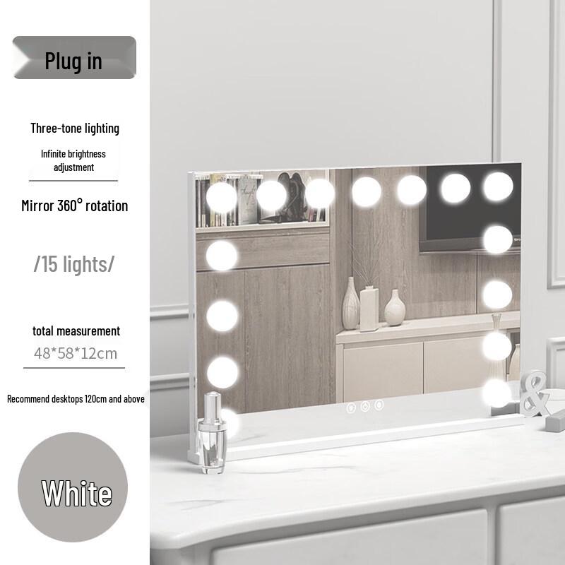 Yuzhuxun Lighted Desktop Vanity Mirror