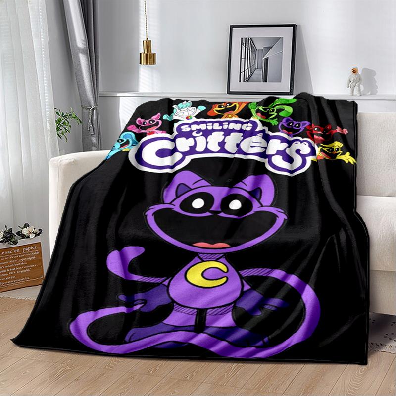 Cartoon S-Smiling C-Critters Catnap Craftycorn Soft Plush Blanket,Flannel Throw Blanket for Living Room Bedroom Bed Sofa Cover