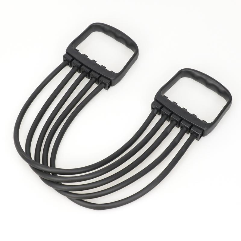 Full Body Workout Set - Chest Expander with 5 Removable Resistance Bands for Pilates, Push Ups, and Muscle Training - Strengthen