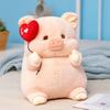 Angel Pig Plush Toy Super Soft Stuffed Animal Doll Pillow Lovely Pink Piggy with Wings Hold Heart Balloon Companion Soothing