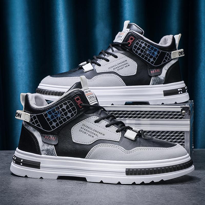 New Men Summer Breathable Sneakers Fashion Casual Designer Platform Shoes Comfortable High Top Shoes Outdoor Walking Boots