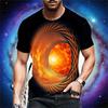 Fashion Three-dimensional Vortex Printed Men T Shirt Sales Personality Fun Graphic T Shirts For Men Oversized Tees