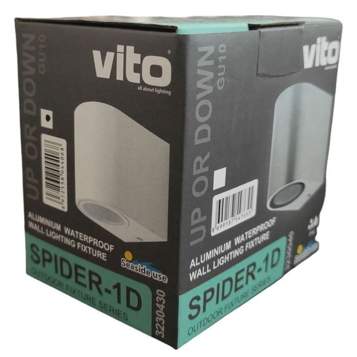 Applique SPIDER-1D 35W GU10 IP44 Nickel brossé