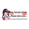 New Female Driver Care Reminder - Cute Windshield Car Sticker