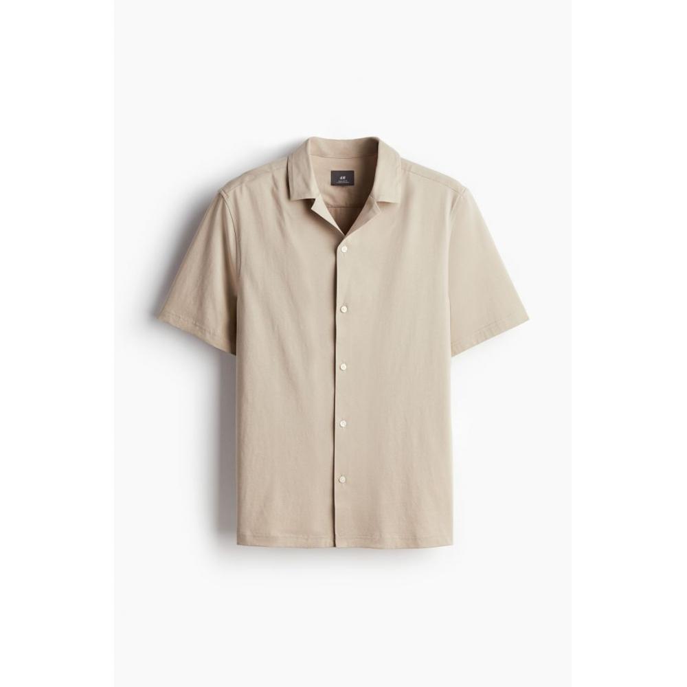 

Хлопковая походная рубашка HM Regular Fit Pima, бежевая