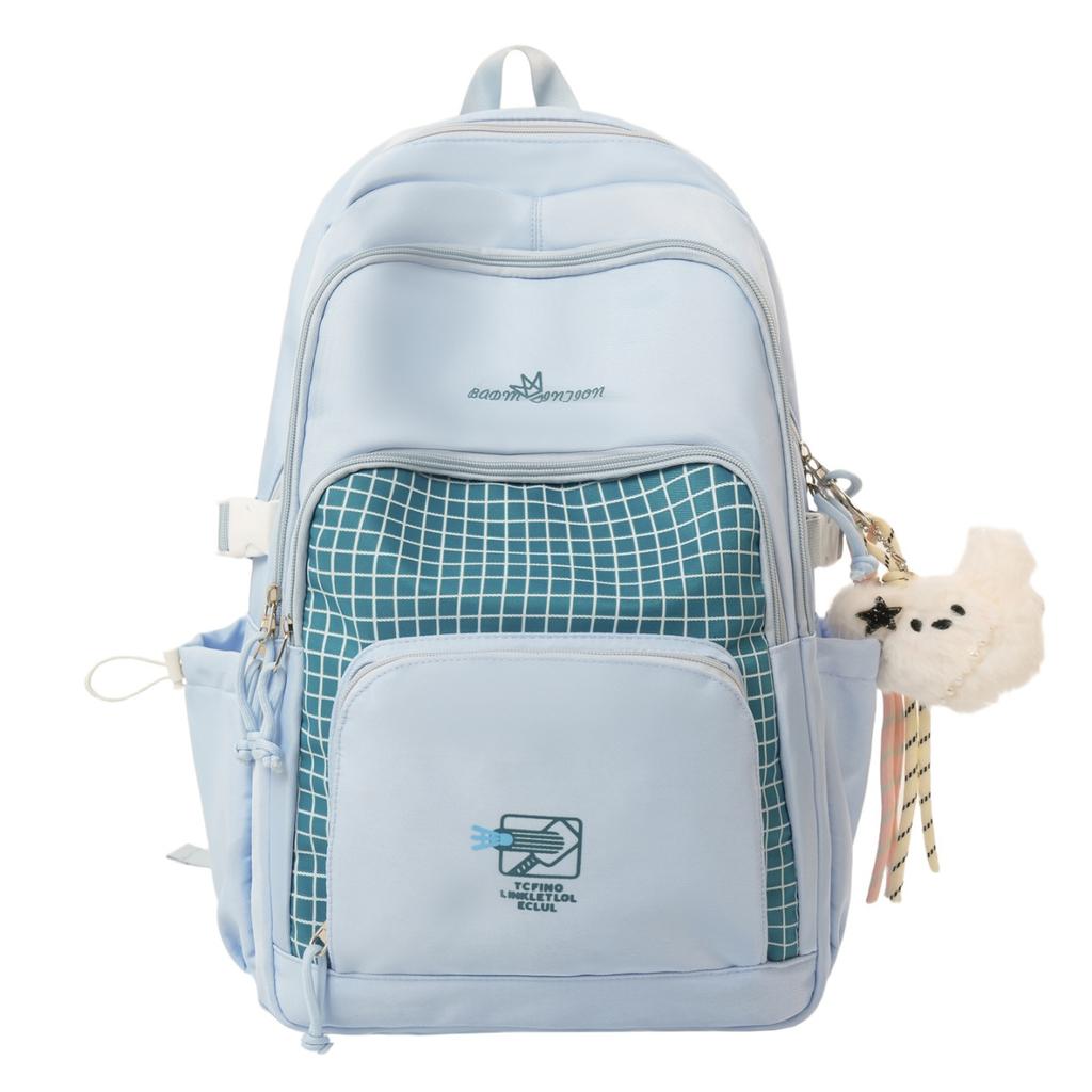 Schoolbag Korean version of large-capacity middle and high school student schoolbag girl backpack daily commute versatile contrasting color backpack