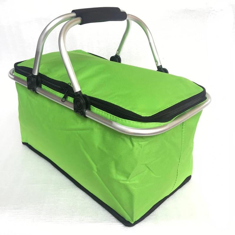 Car Oxford Outdoor Picnic Insulation Storage Basket Refrigerated Food Delivery Box Folding Shopping Basket Trunk Storage Box